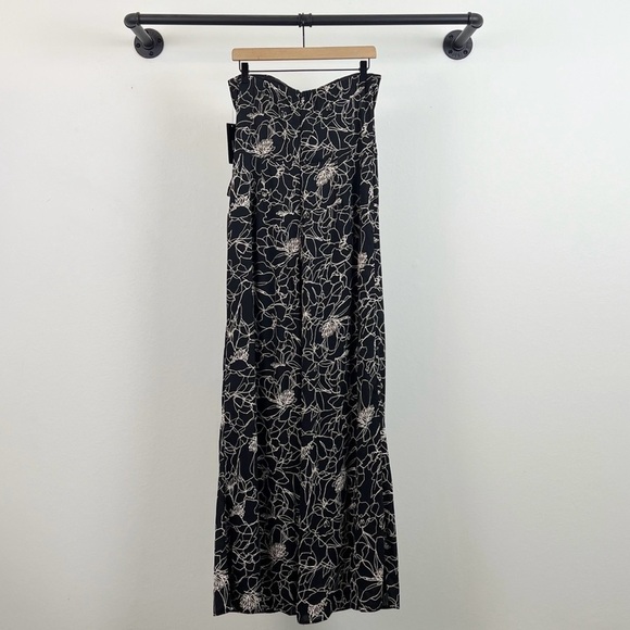 NWT Lulus Dancing in the Dark Black and White Print Strapless Jumpsuit Black - Picture 6 of 7